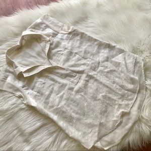 Rebecca Taylor ivory/white sleeve less blouse